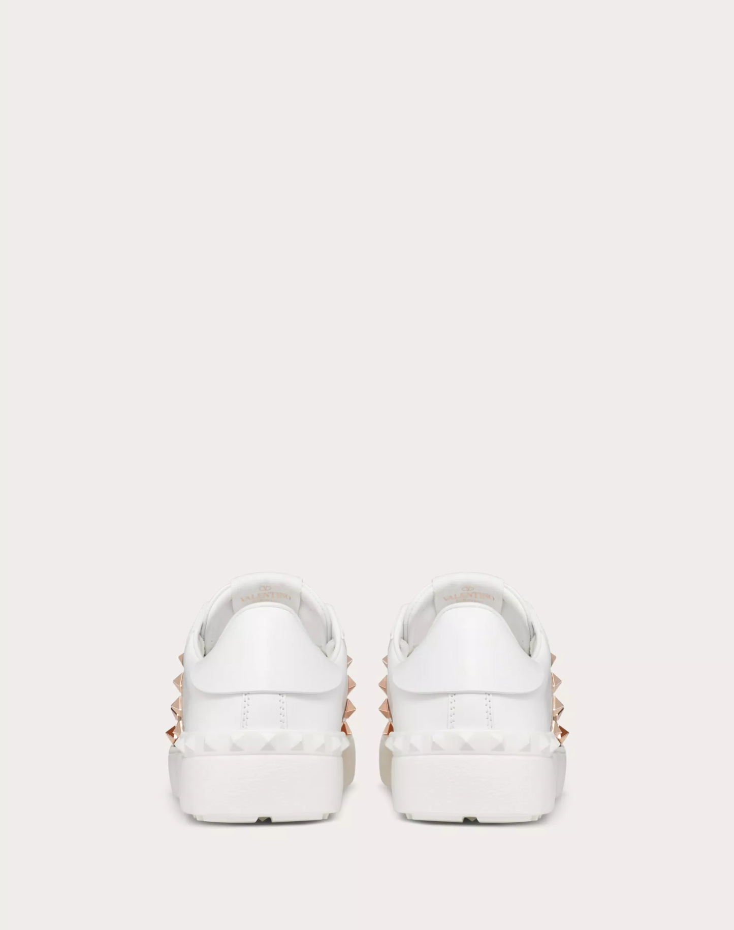 ROCKSTUD UNTITLED SNEAKER IN CALFSKIN LEATHER WITH METALLIC STRIPE